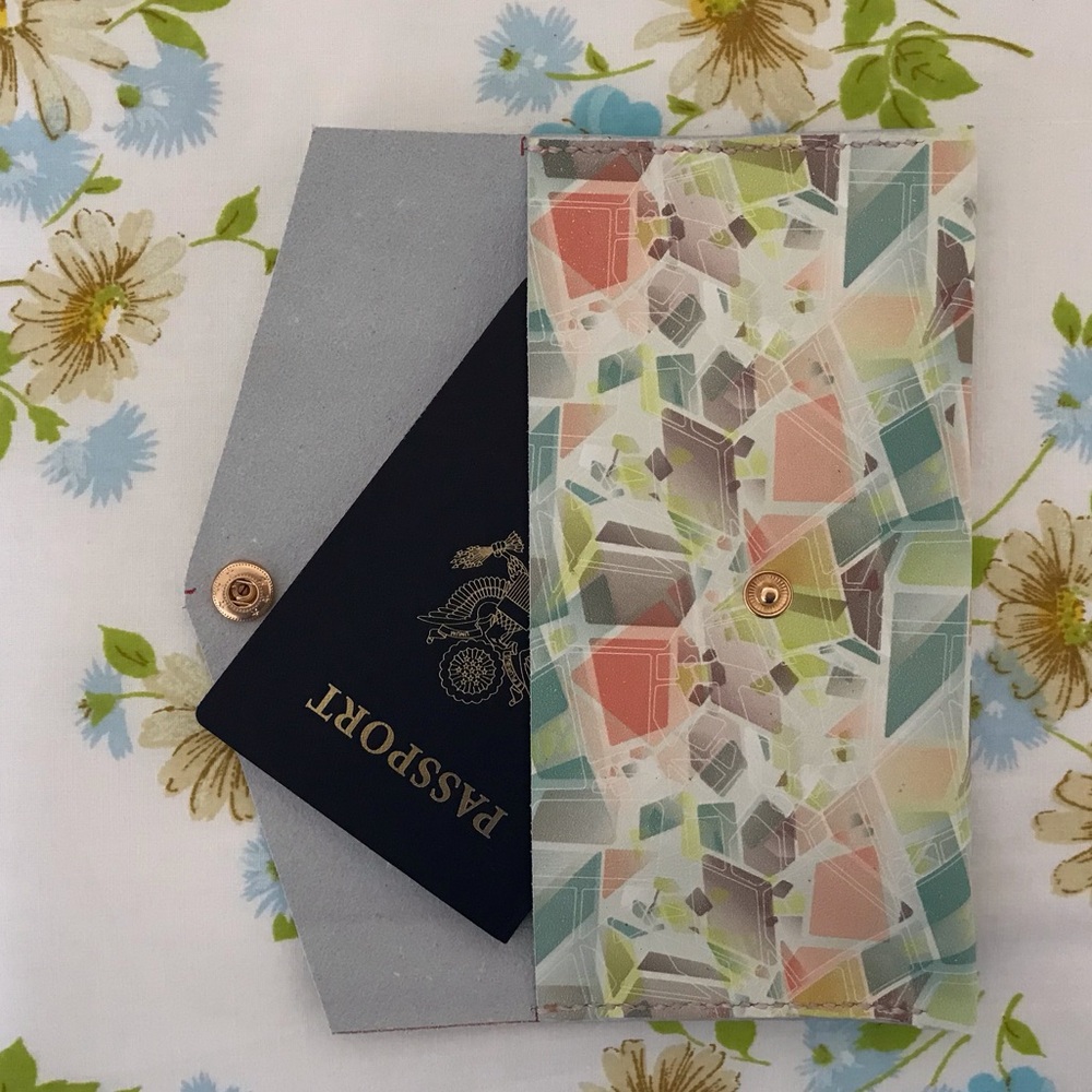 Hand Crafted Geometric Multicolor Wallet - Picture 2 of 5